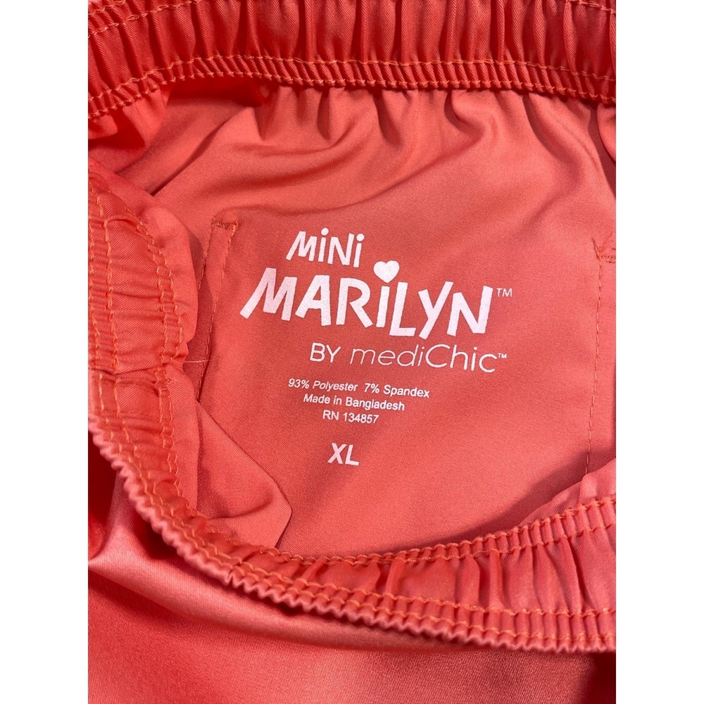 Mini Marilyn by MediChic Coral Pink Scrub Joggers Womens XL Cargo Medical Pants - Picture 3 of 7